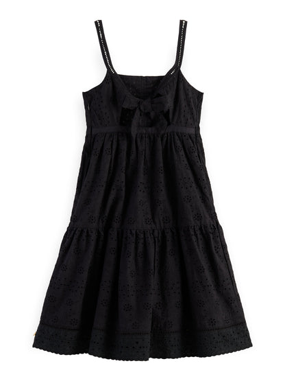 Scotch &amp; Soda  Broderie Anglaise Tape Detail Dress - Black