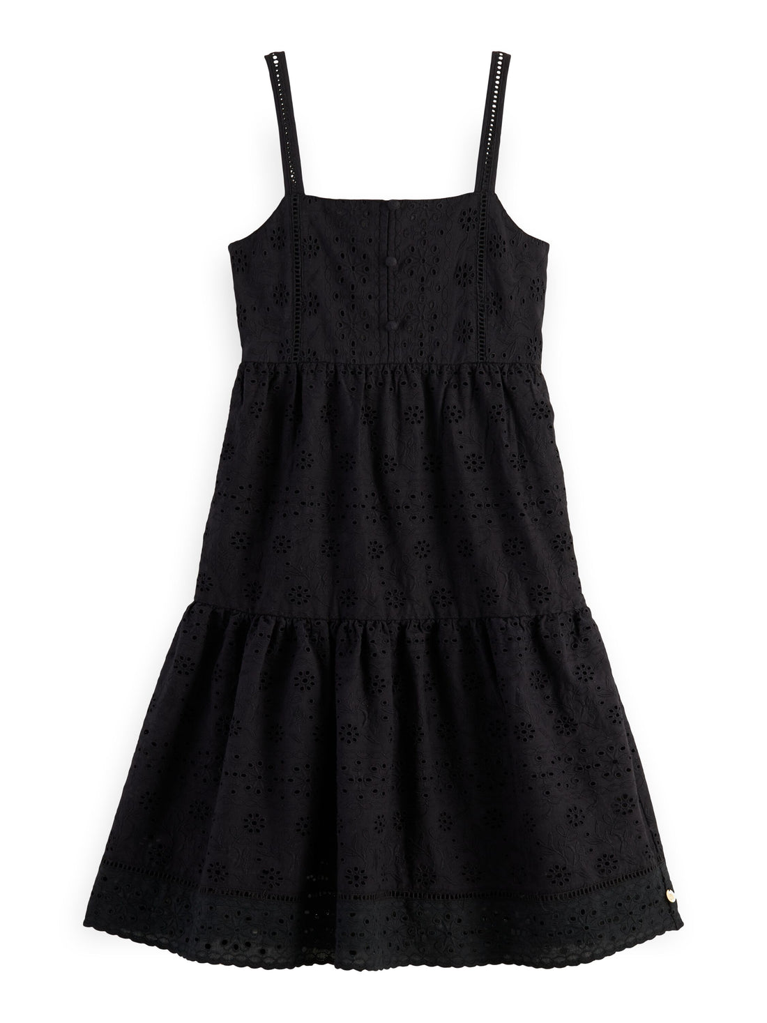 Scotch &amp; Soda  Broderie Anglaise Tape Detail Dress - Black