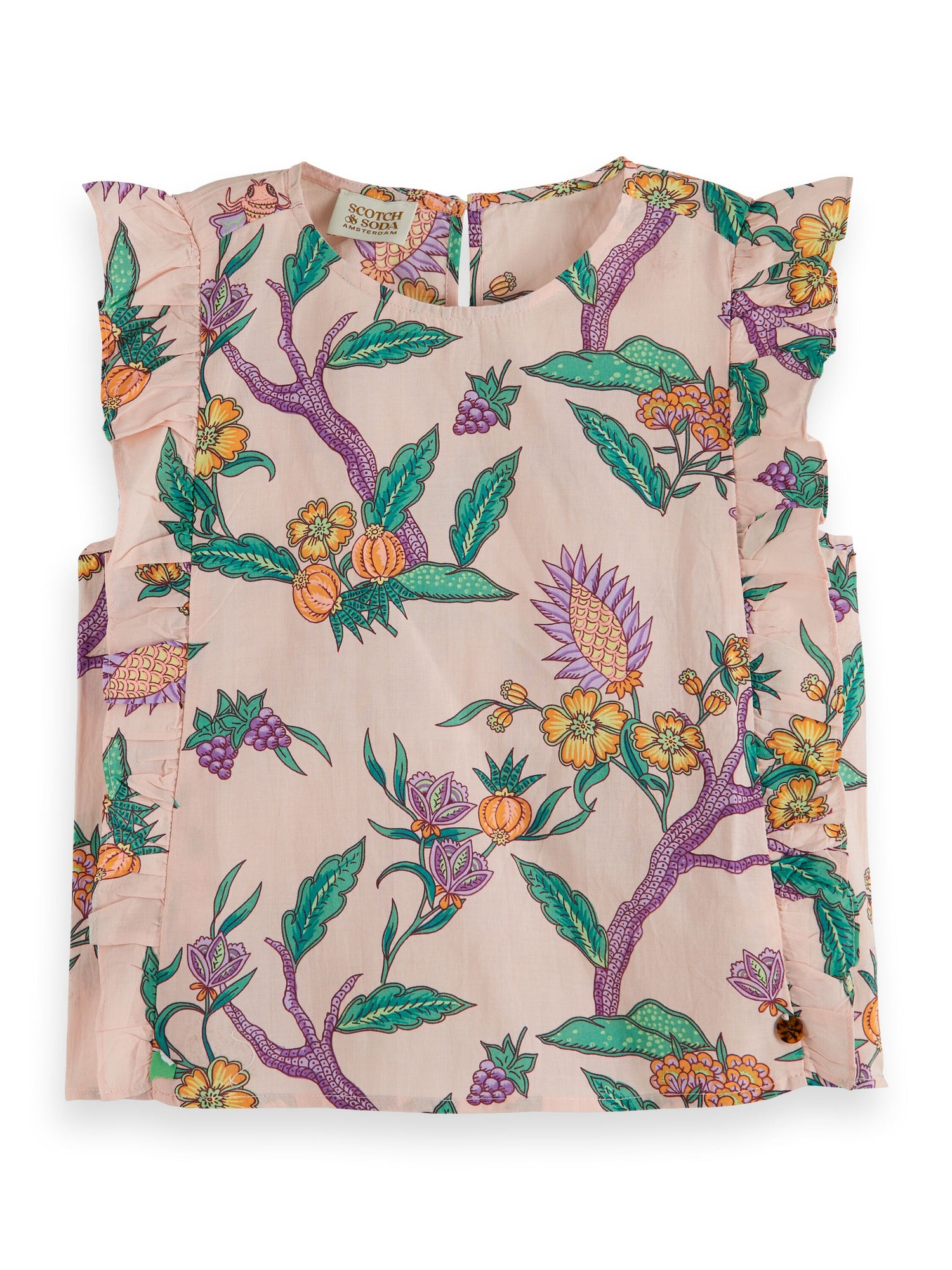 Scotch &amp; Soda All-Print Sleeveless Ruffle Top - Flower Garden