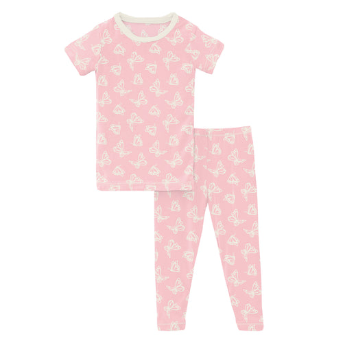 Kickee Pants Print Short Sleeve Pajama Set - Lotus Butterfly