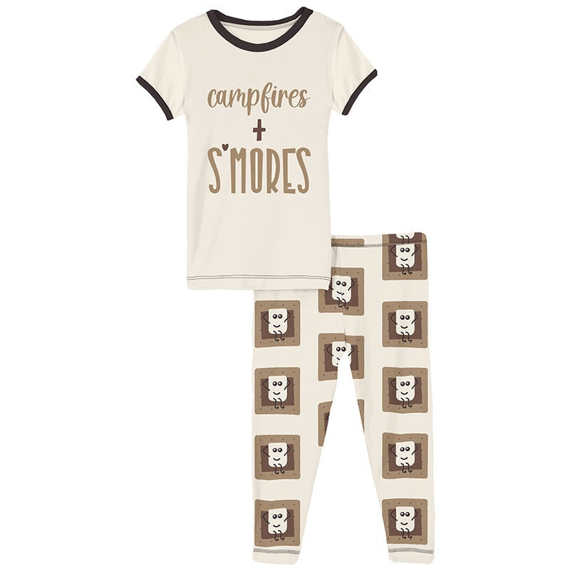 Kickee Pants Print Short Sleeve Pajama Set - Natural S&