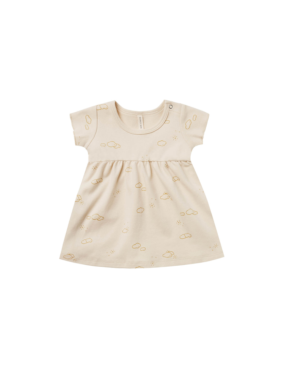 Quincy Mae Short Sleeve Babydress - Natural