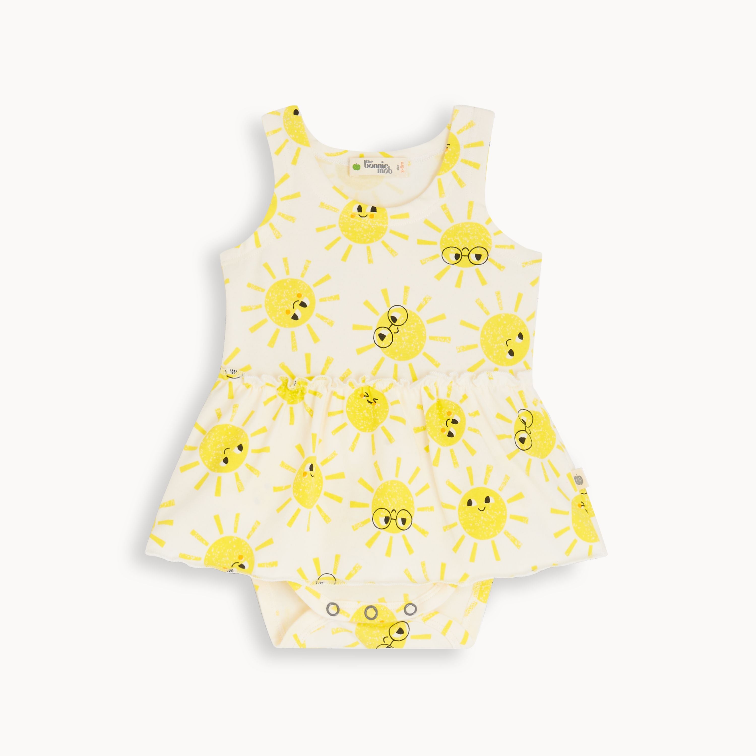 The Bonnie Mob Bodysuit with Skirt - Sunshine