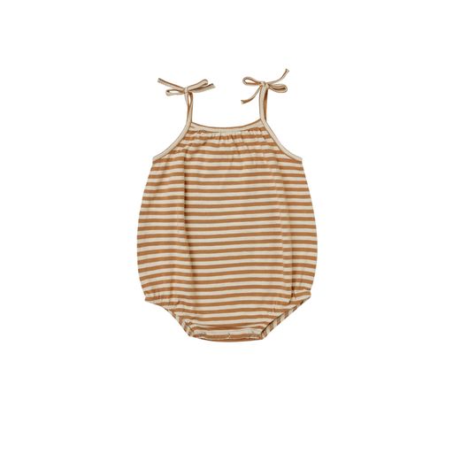 Rylee + Cru Nala Romper - Camel Stripe