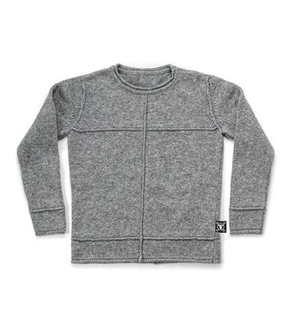 Nununu Quilt Sweater - Heather Grey