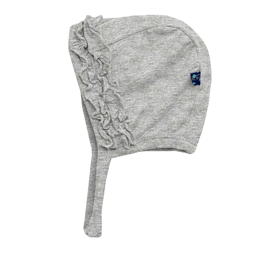 Kickee Pants Ruffle Bonnet - Heathered Mist