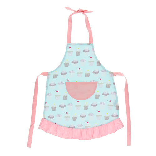 Kickee Pants Print Ruffle Apron - Summer Sky Cupcakes