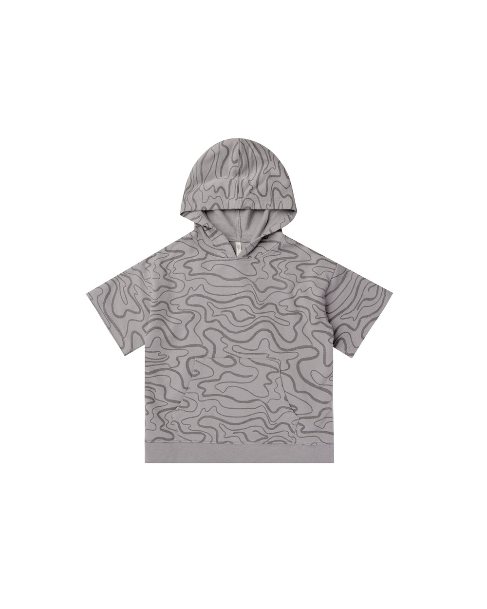 Rylee + Cru Short Sleeve Hoodie - Slate Marble