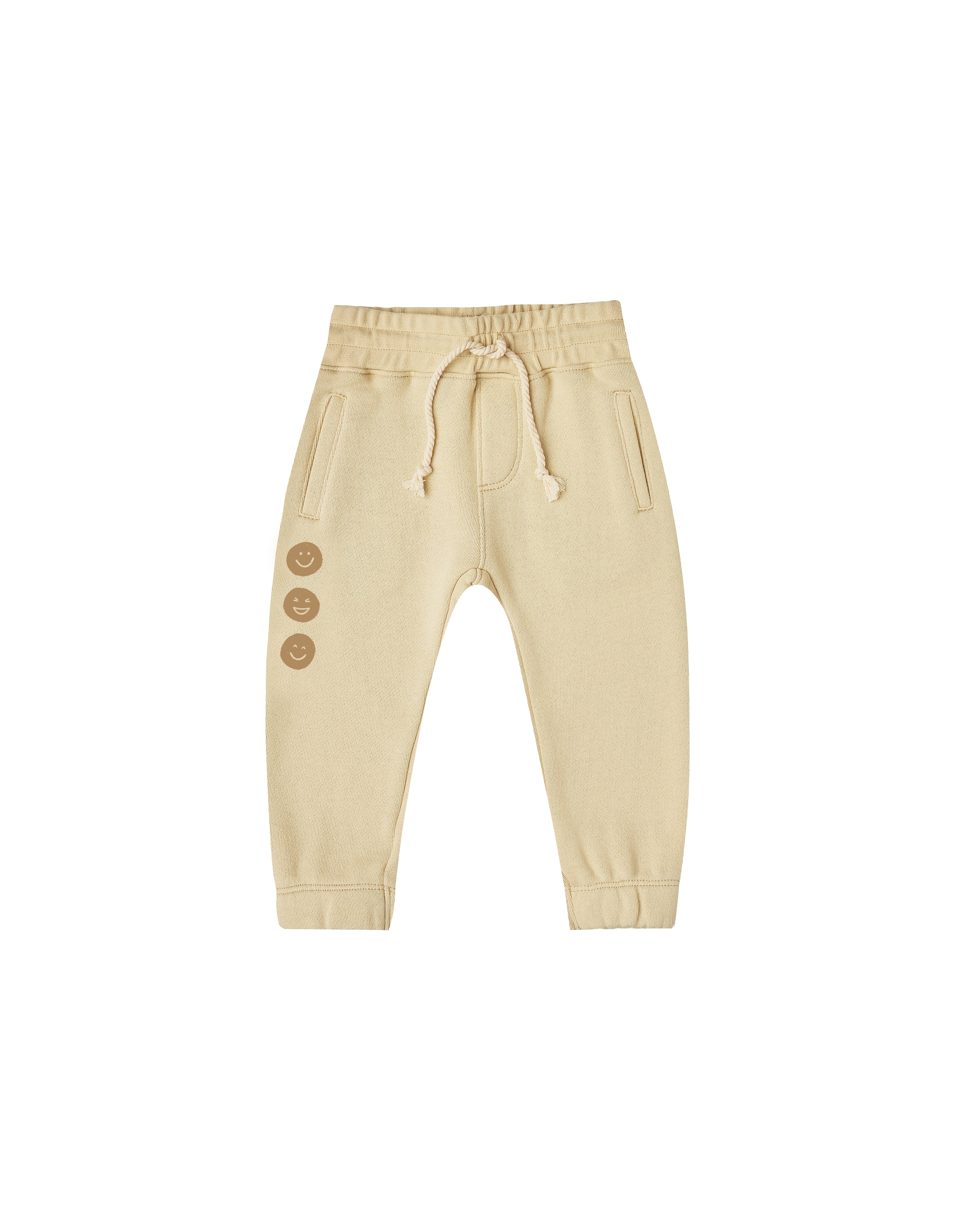 Rylee + Cru Happy Face Jogger Pant - Butter