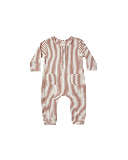 Rylee + Cru Ollie Jumpsuit - Wine Stripe