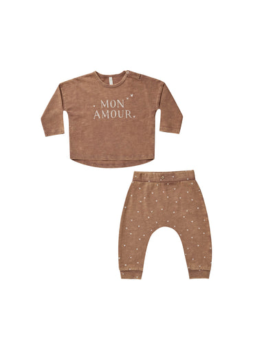 Rylee + Cru Long Sleeve Tee + Pant Set - Mon Amour