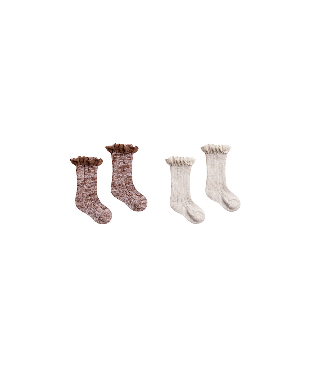 Rylee + Cru Chunky Knit Socks - Wine &amp; Stone