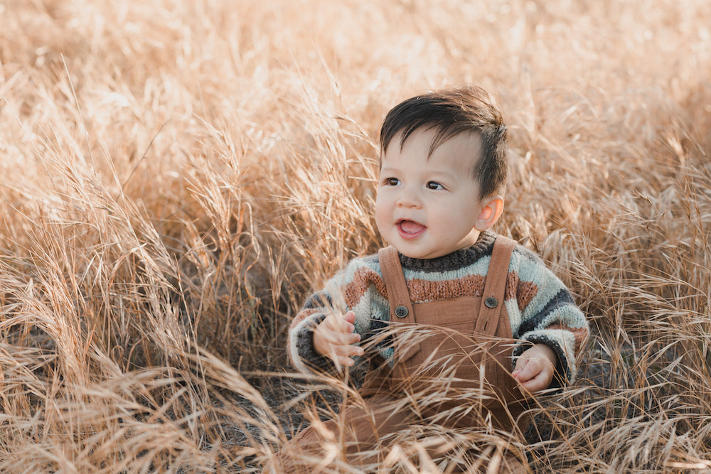 Rylee + Cru Baby Overalls - Rust