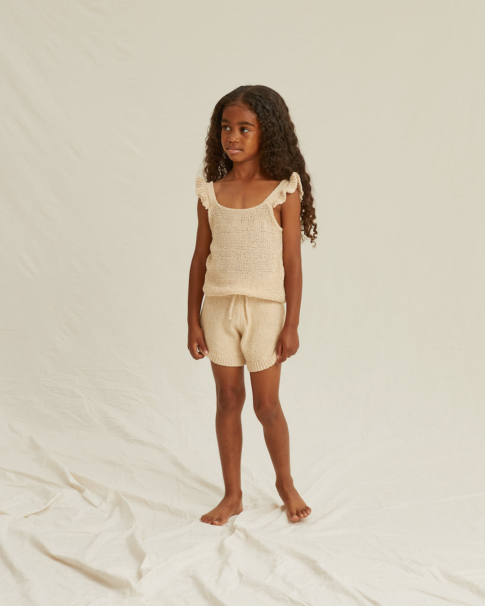 Rylee + Cru Spacedye Shorts - Oatmeal