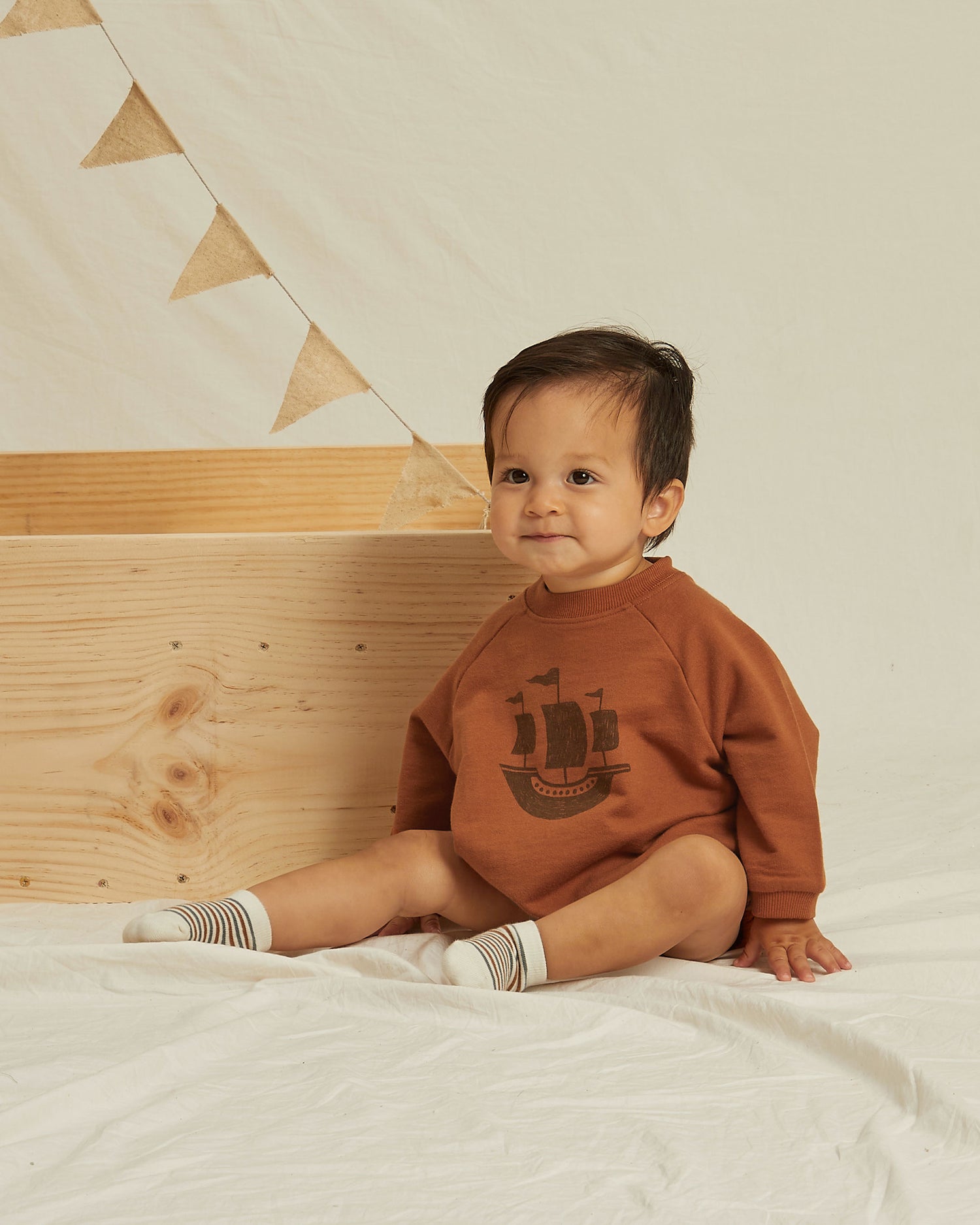 Rylee + Cru Crewneck Romper - Ship