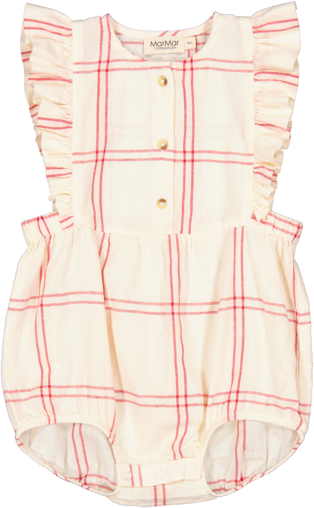 MarMar Copenhagen Roma Frill Romper - Red Check