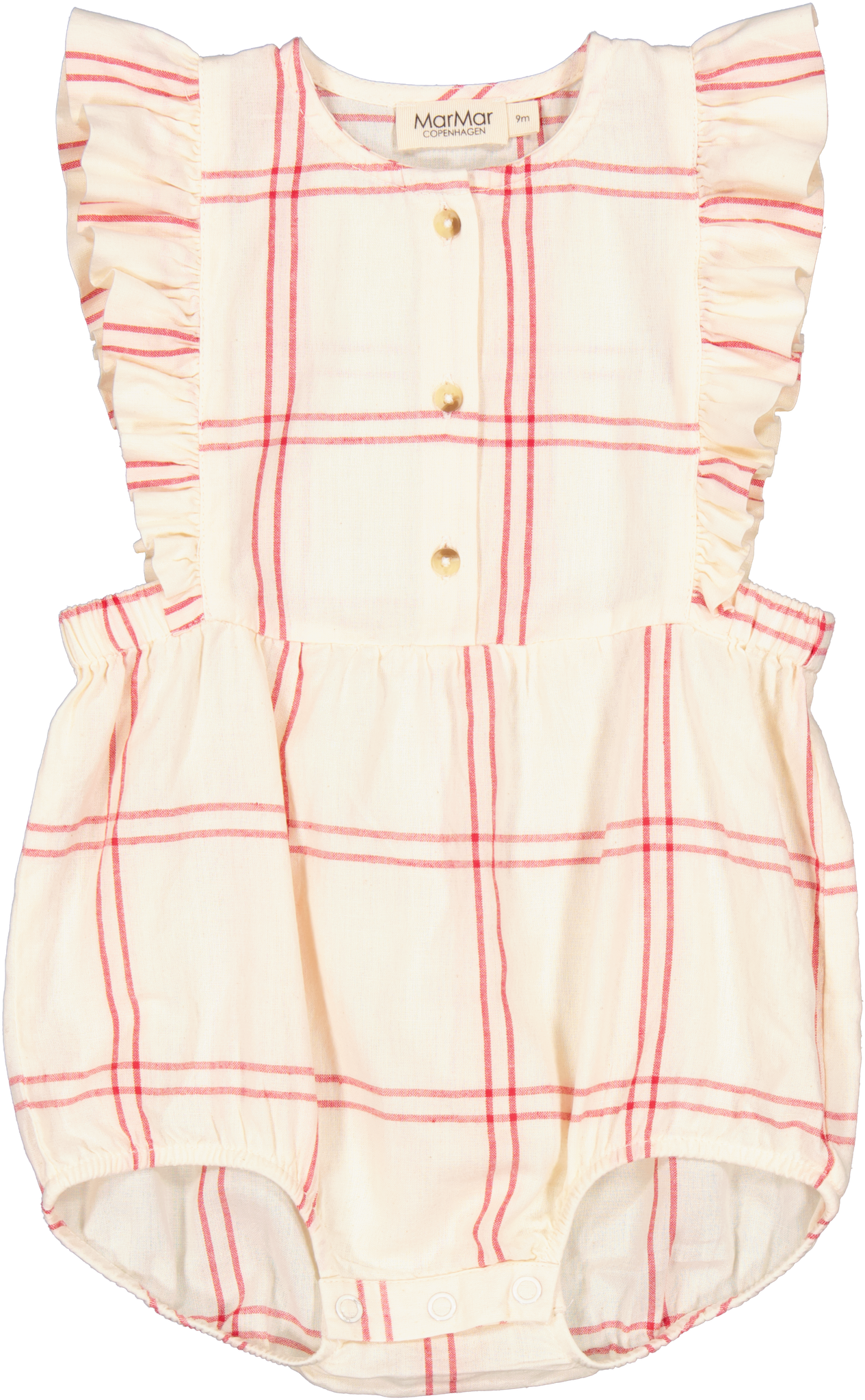 MarMar Copenhagen Roma Frill Romper - Red Check