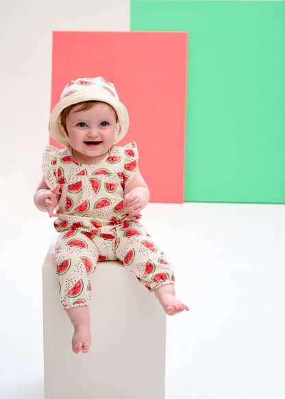 The Bonnie Mob Jumpsuit - Watermelon