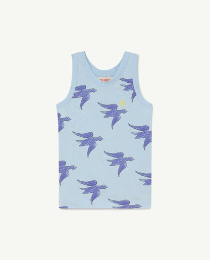 The Animals Observatory Frog Kids Tank Top - Ag Blue