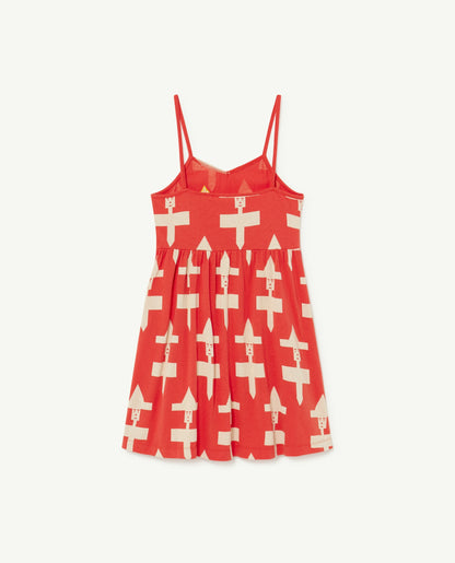 The Animals Observatory Otter Kids Dress - Red