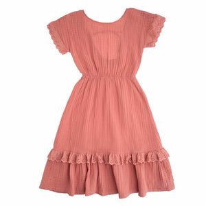 Tocoto Vintage Lace Dress - Dark Pink