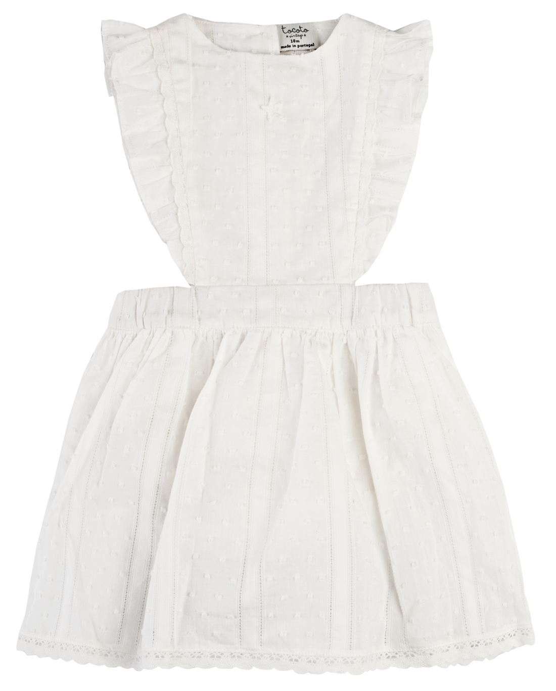 Tocoto Vintage Plumeti Baby Lace Dress - Off-White