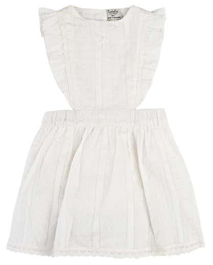 Tocoto Vintage Plumeti Baby Lace Dress - Off-White