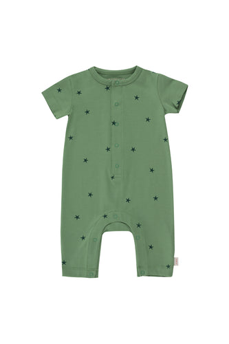 Tiny Cottons Starfish One Piece - Green/Ink Blue