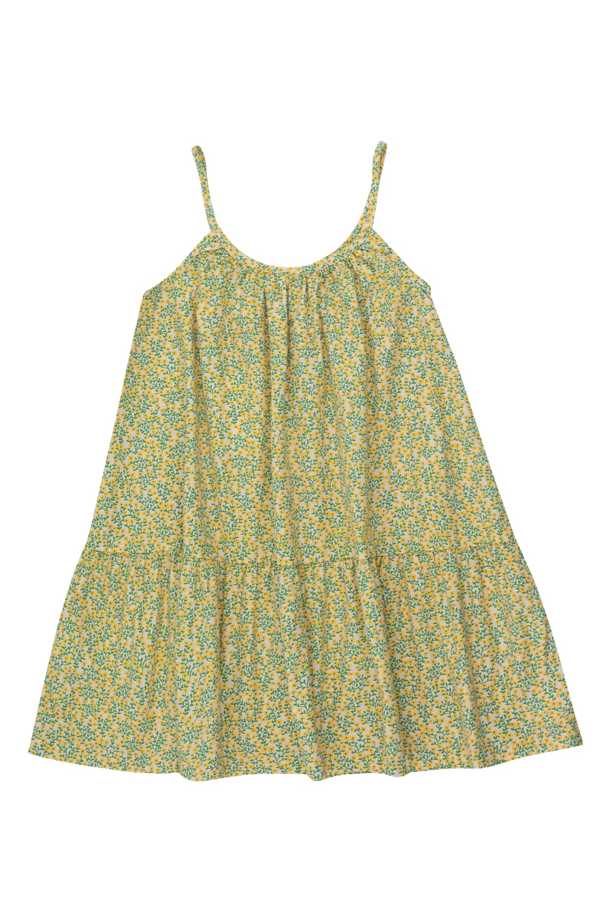 Tiny Cottons Geranium Straps Dress - Light Cream/Yellow