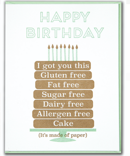 Paper Bandit Press Paper Cake Card