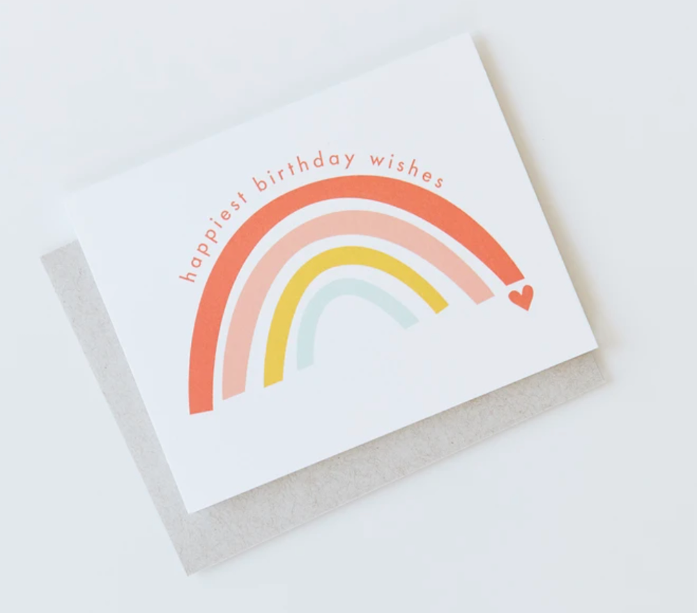 Knot &amp; Bow Rainbow Birthday Card