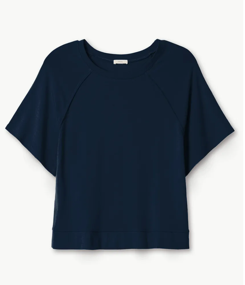 Eberjey Blair Ringer Sweatshirt - Navy