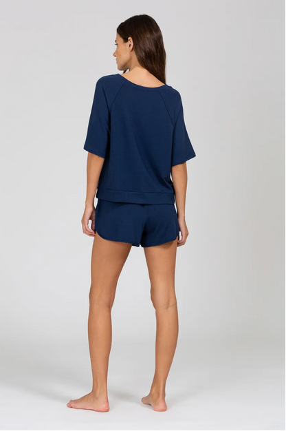 Eberjey Blair Ringer Sweatshirt - Navy