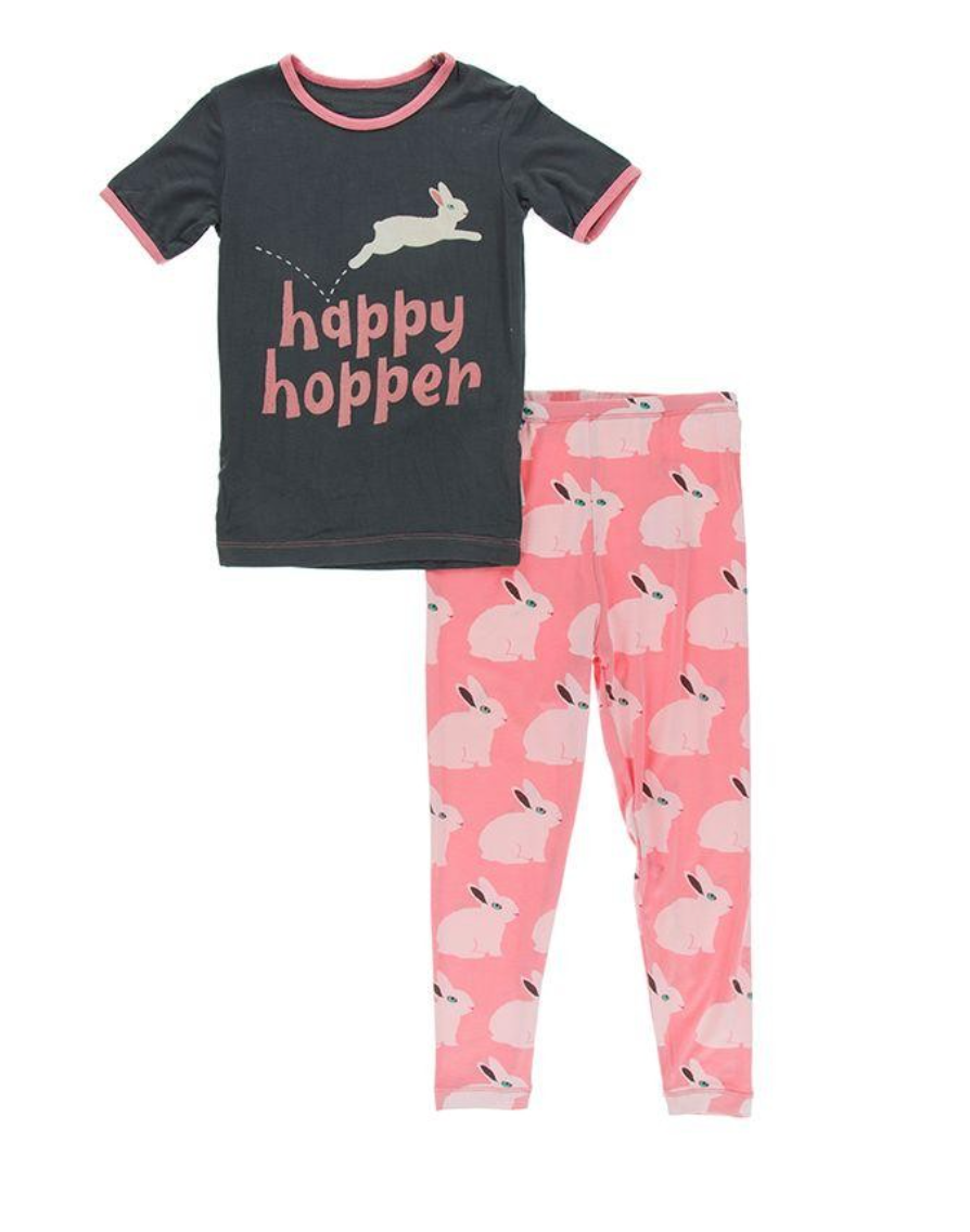 Kickee Pants Short Sleeve Graphic Tee Pajama Set Strawberry