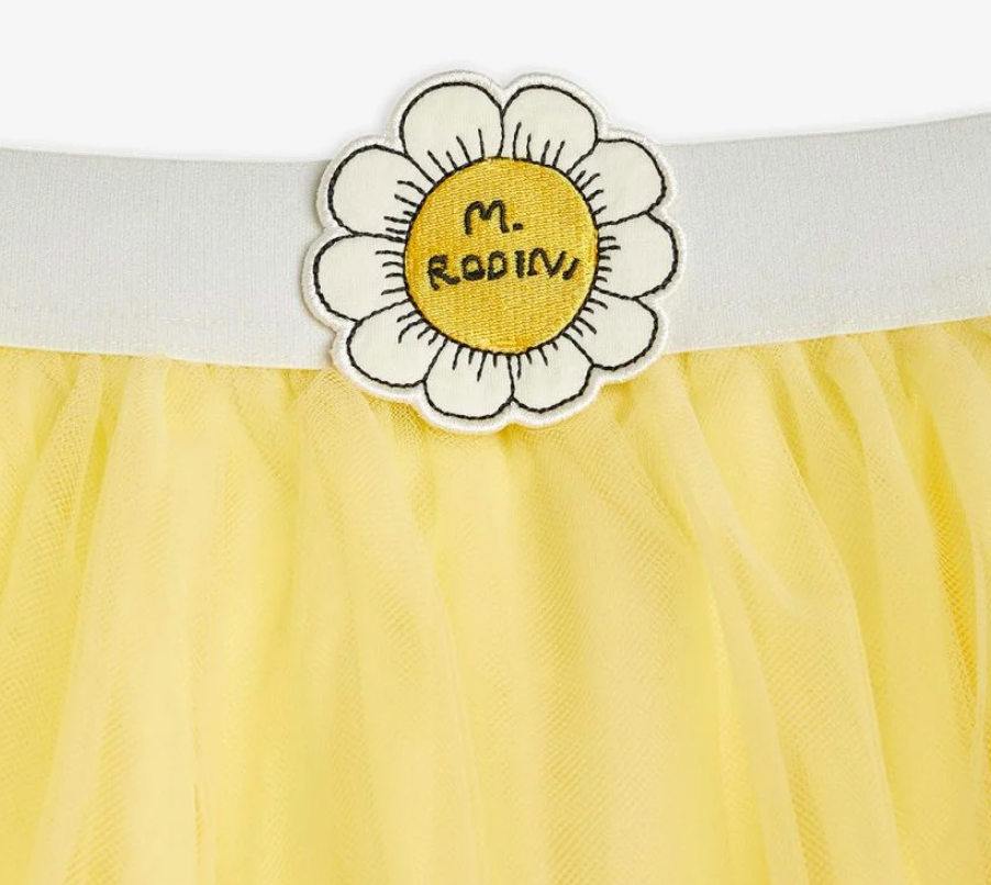 Mini Rodini Flower Tulle Skirt - Yellow