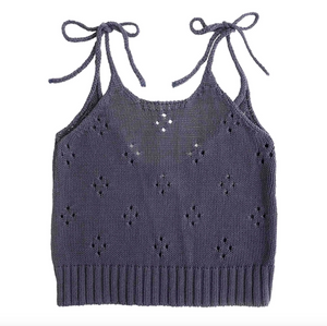 Tocoto Vintage Knitted Tank Top - Blue – Dreams of Cuteness