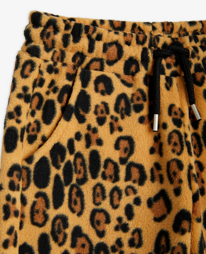 Mini Rodini Leopard Fleece Trousers - Beige