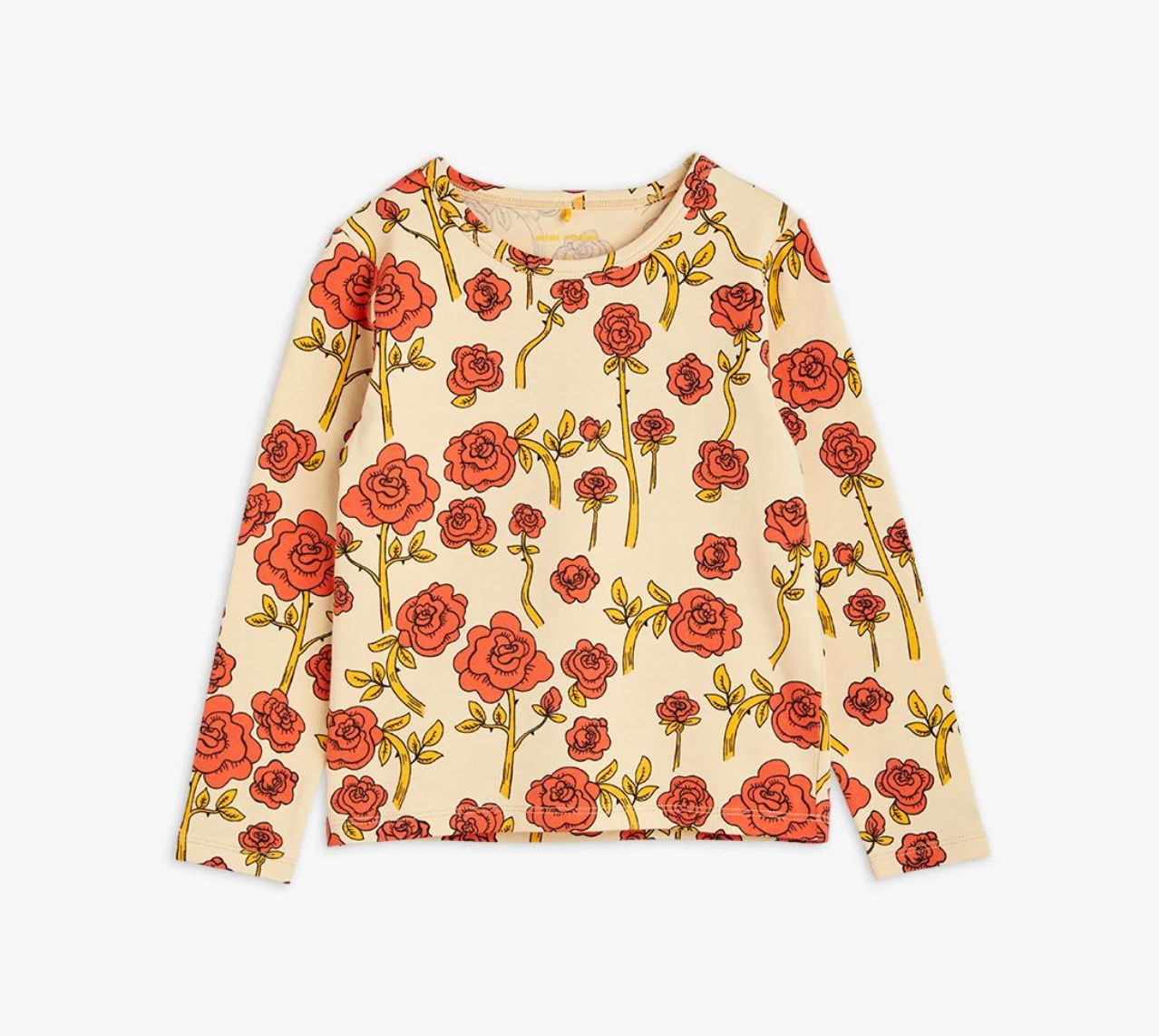 Mini Rodini Roses AOP Tee - Red