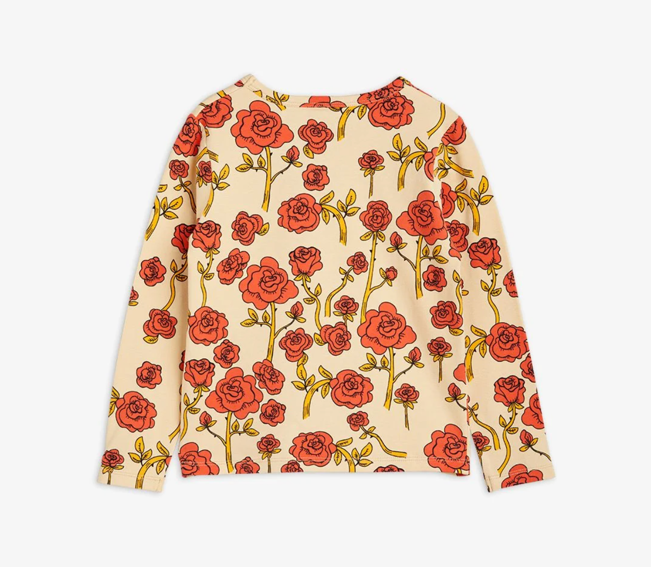 Mini Rodini Roses AOP Tee - Red