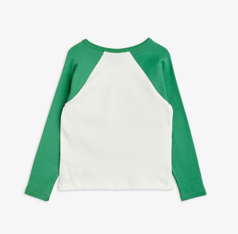 Mini Rodini I Am Great Sp Raglan Long Sleeve Tee - Green