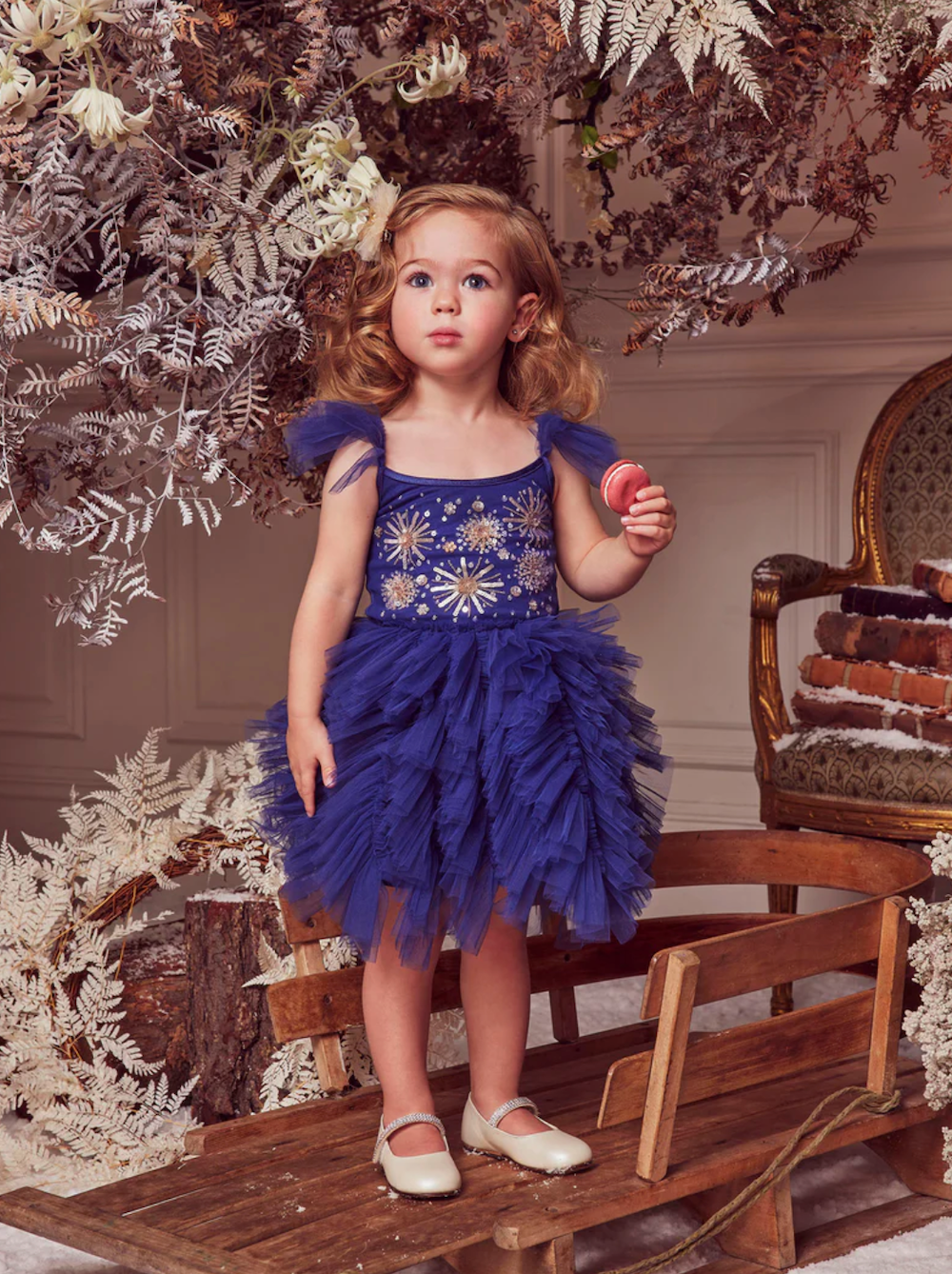 Tutu Du Monde Holiday Bebe Silent Night Tutu Dress - Lapis