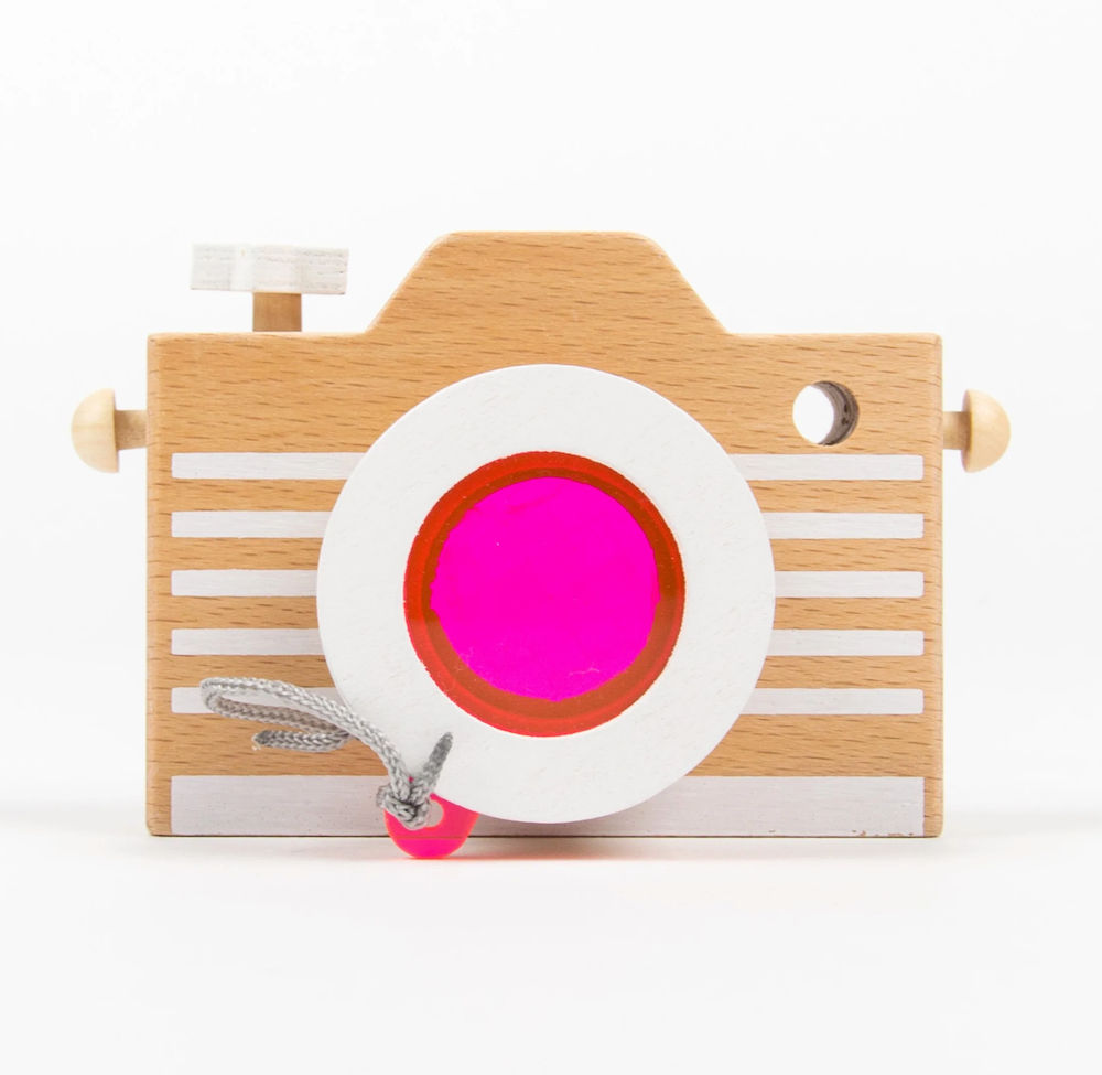 Kiko &amp; GG Wooden Kaleidoscope Play Camera - Pink