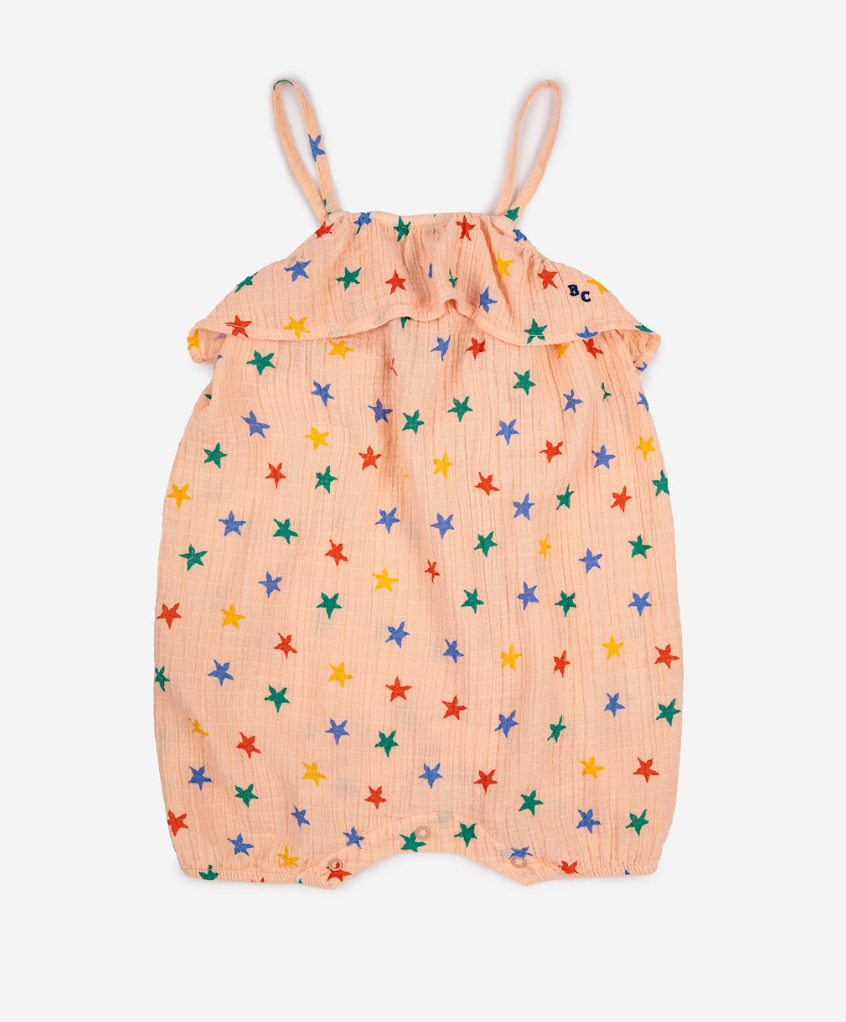 Bobo Choses Baby Multicolor Stars All Over Romper