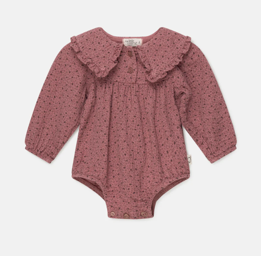 My Little Cozmo Olivia Baby Romper - Meadow Pink