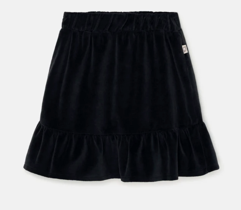 My Little Cozmo Adriana Velour Skirt - Dark Grey