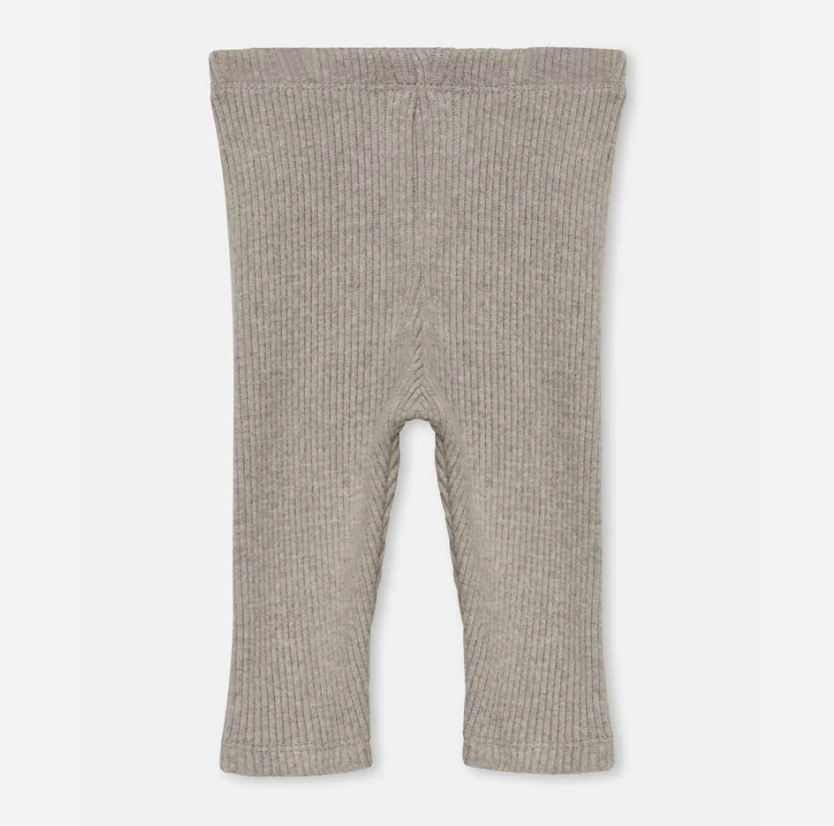 My Little Cozmo Baby Rib Leggings - Light Grey