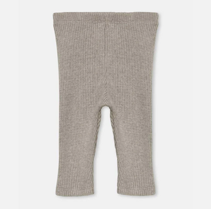 My Little Cozmo Baby Rib Leggings - Light Grey