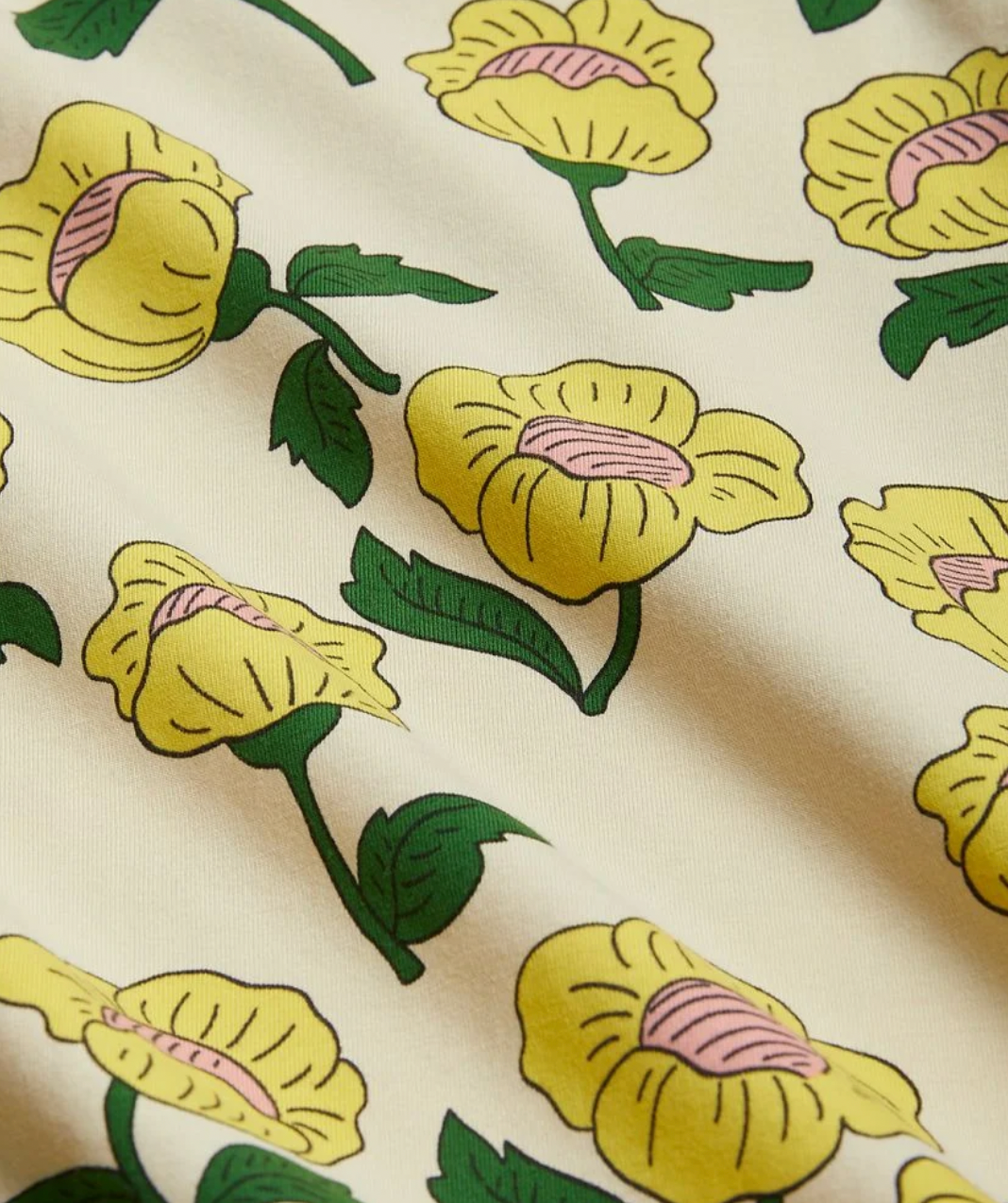 Mini Rodini Flowers All Over Print Leggings - Yellow