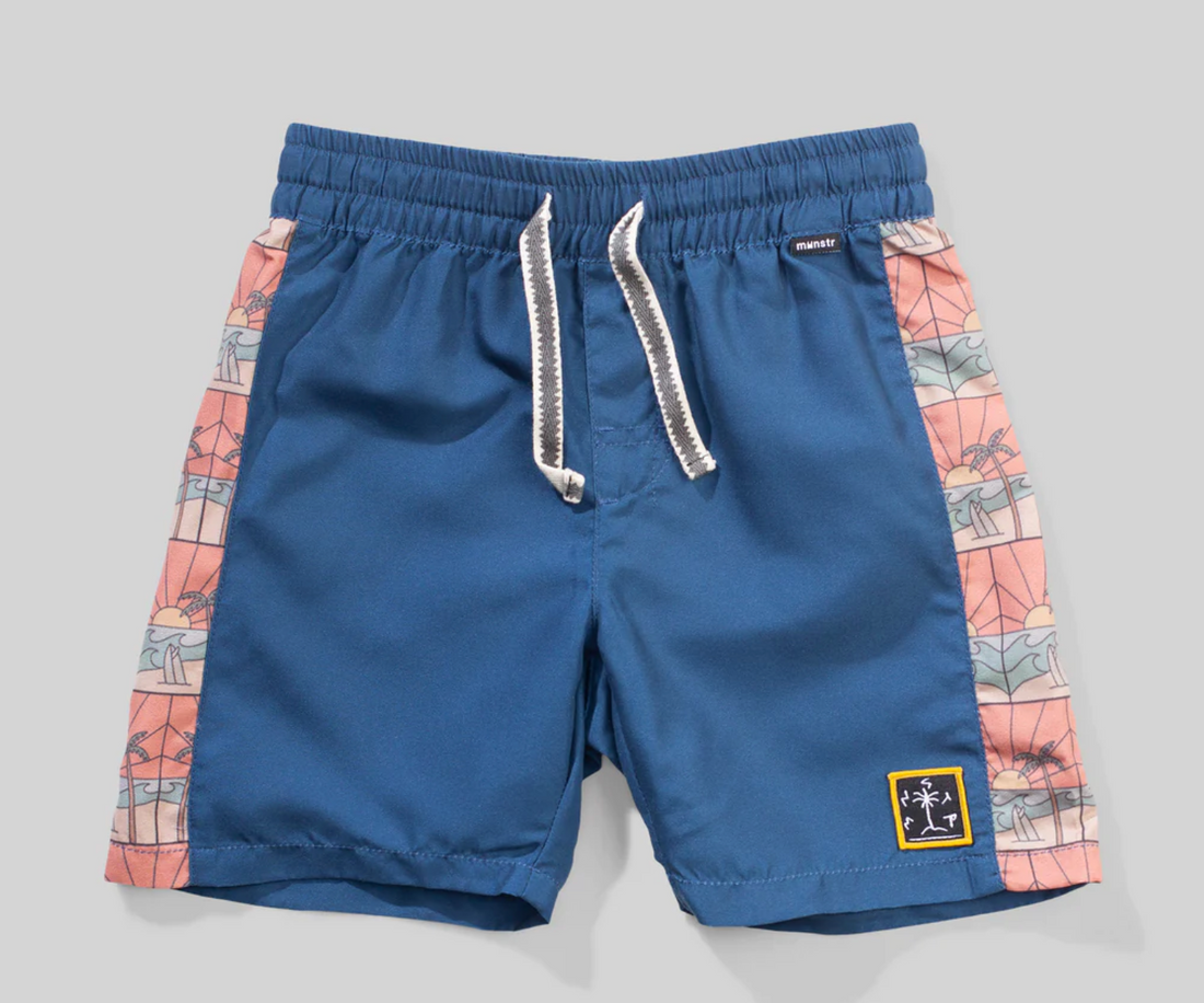 Munster Kids Island Split Short - Dark Denim