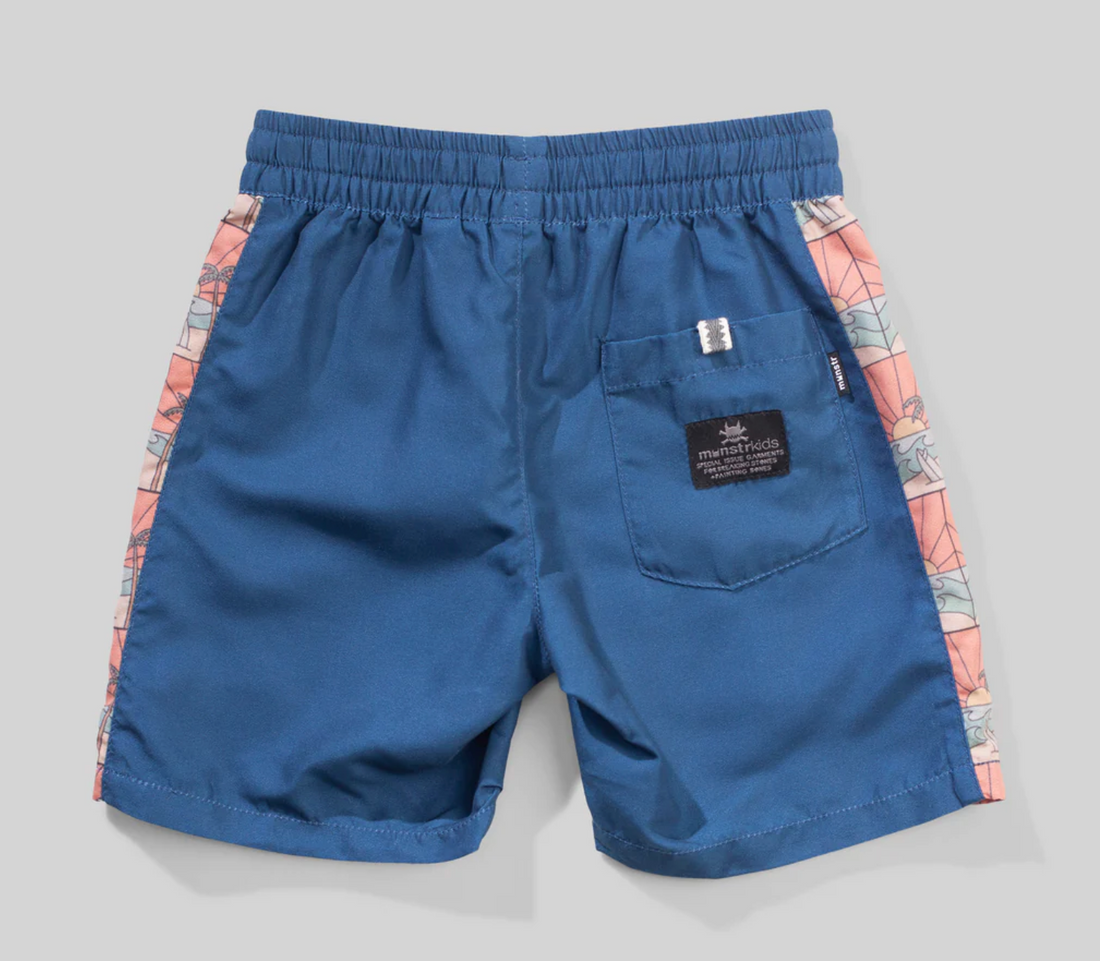 Munster Kids Island Split Short - Dark Denim